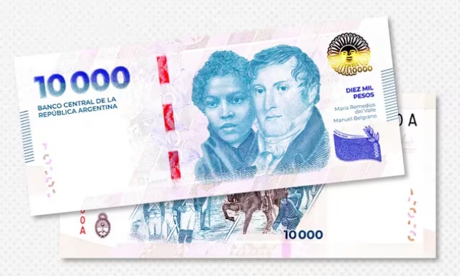 Así es el nuevo billete de 10.000 pesos y sus medidas de seguridad